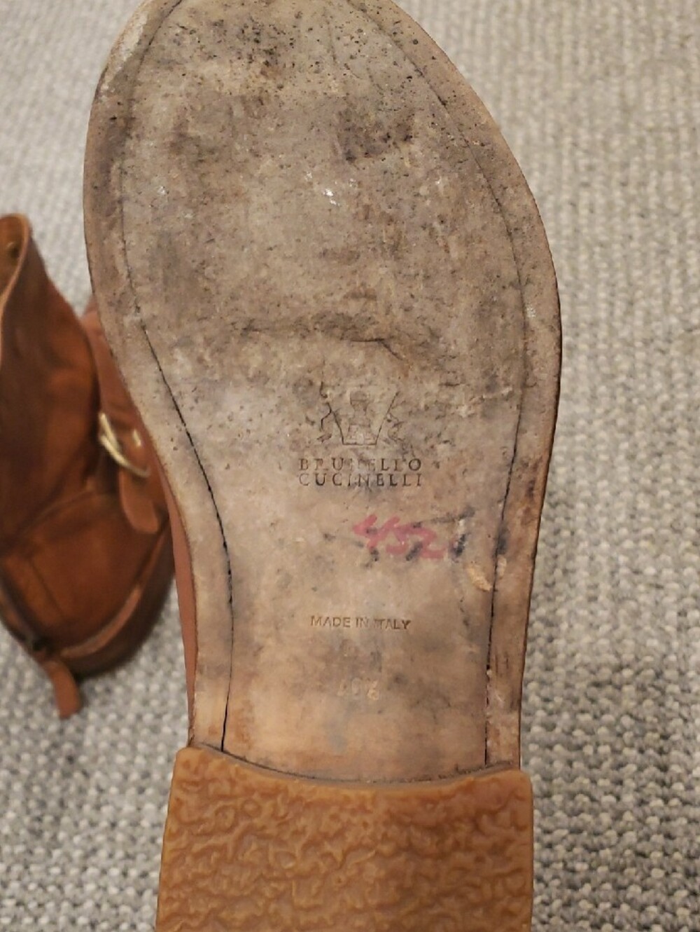 Brunello Cucinelli Tan Leather Harness Boots - Picture 11 of 16